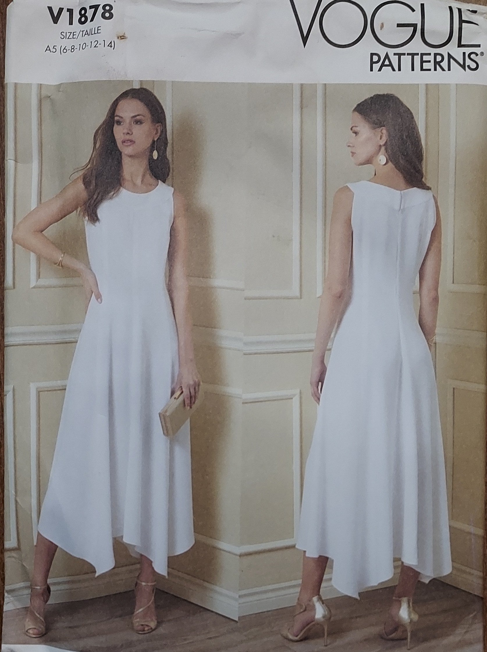 vogue patterns formal dresses V1861 Misses' Special Occasion Dress and Sash by Badgley Mischka fitting through bust and has shaped yoke Vogue Patterns 1819 Misses' Dress