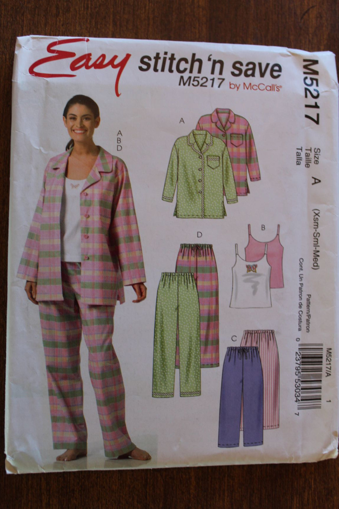 McCalls 7413, Misses Sleepwear, Pajamas, Nightgowns, Uncut Sewing Patt –