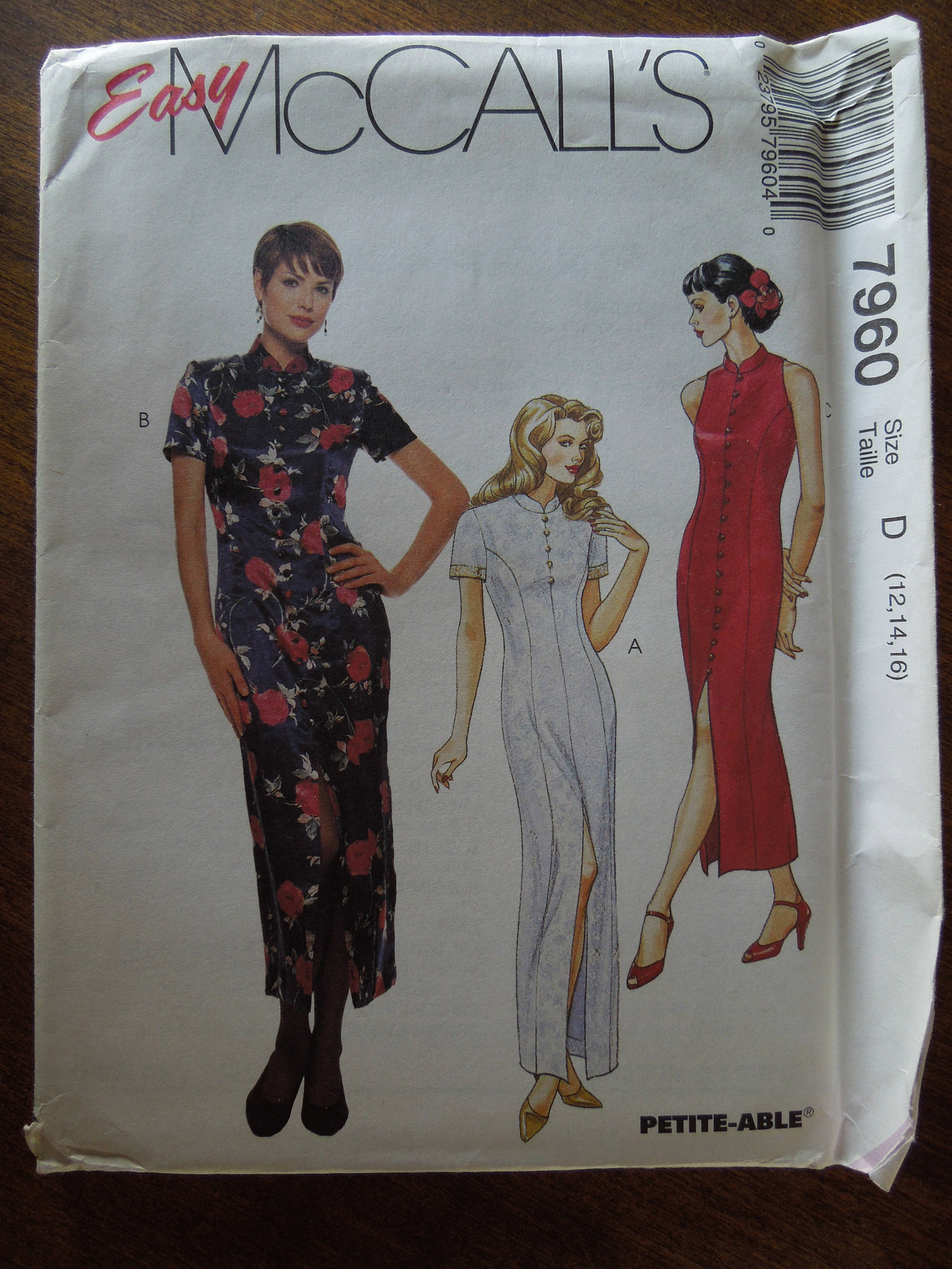 McCalls 7960, Misses, Dresses, Evening Wear, UNCUT sewing pattern