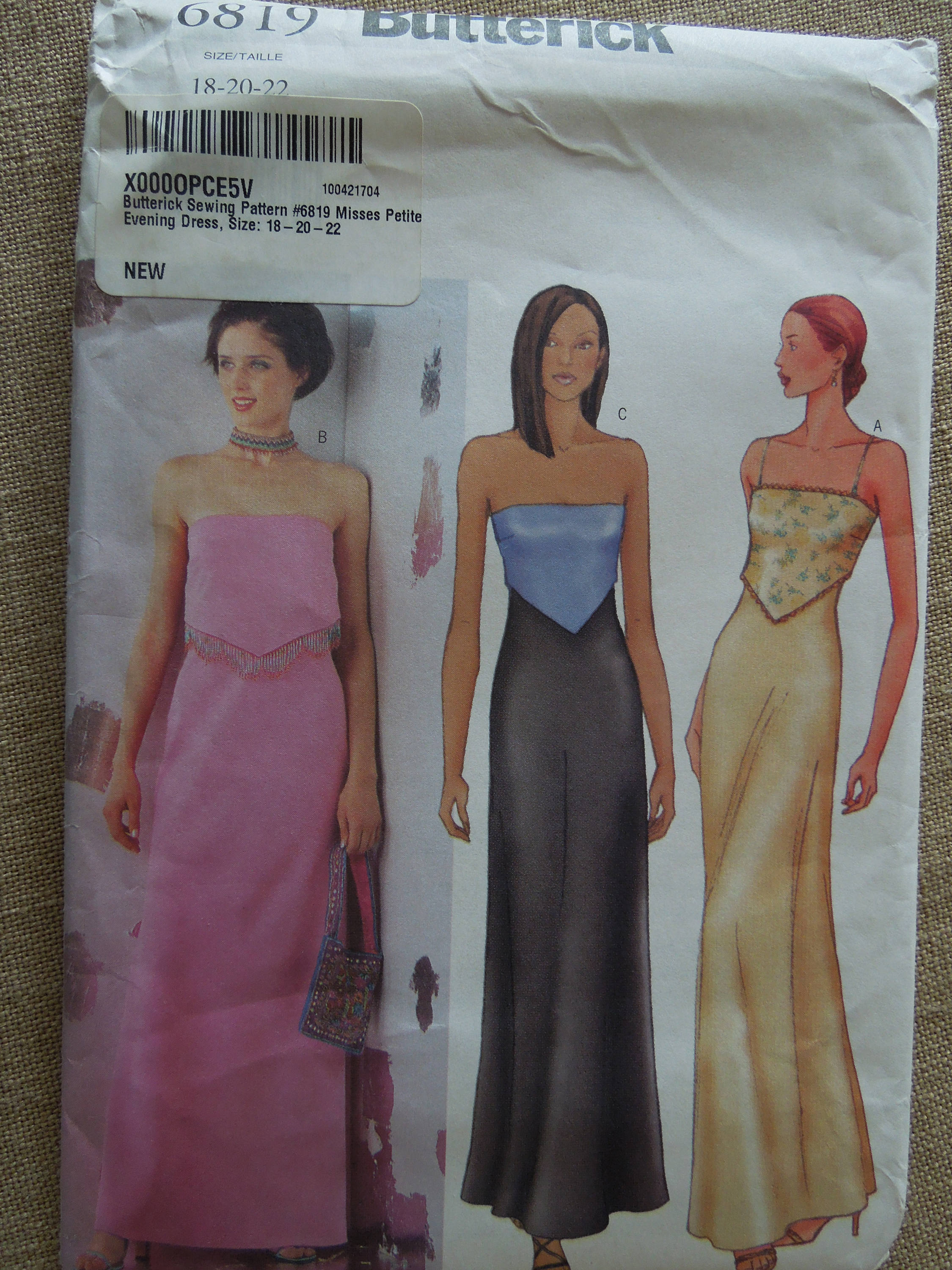 Butterick 6819, Misses Dresses, Evening Wear, Lined, UNCUT sewing patt –  Stylesewwear.boutique