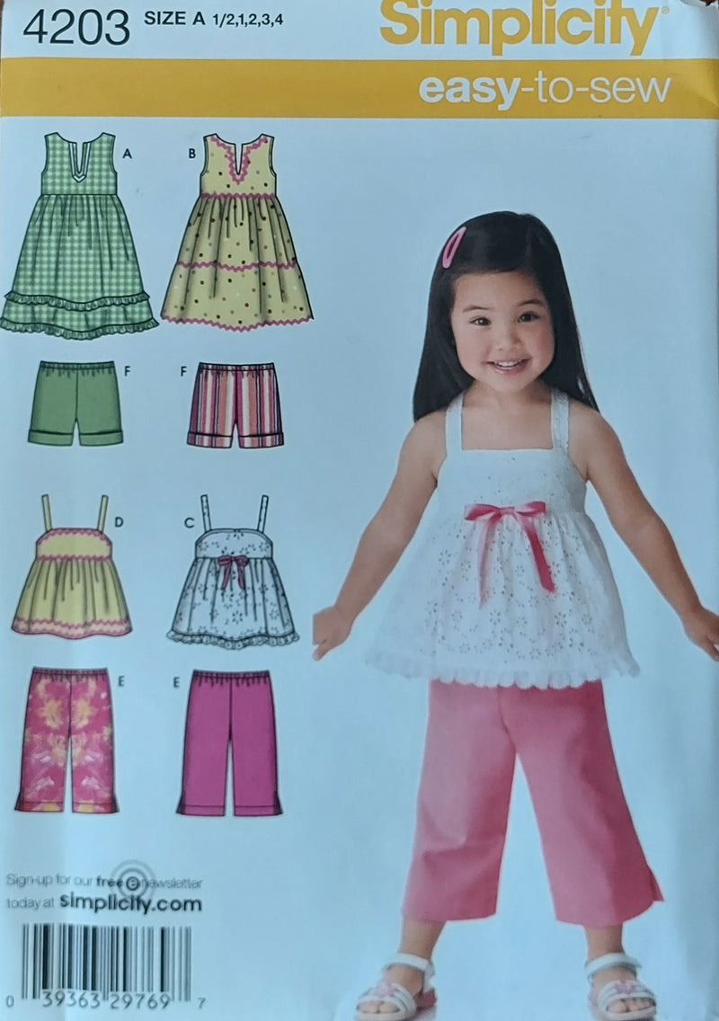Simplicity 4203, Girls Separates, Uncut Sewing Pattern