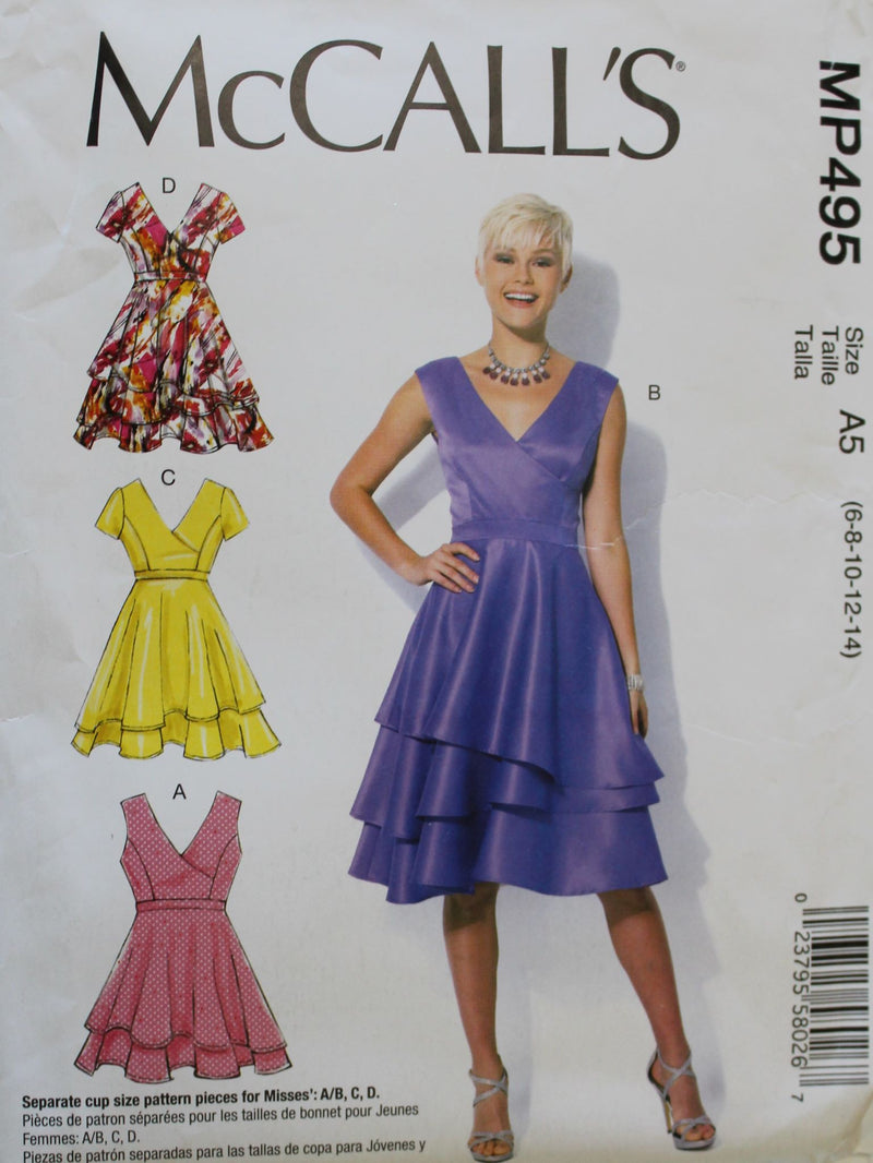 McCalls MP495, Misses Dresses, Evening Wear, Uncut Sewing Pattern
