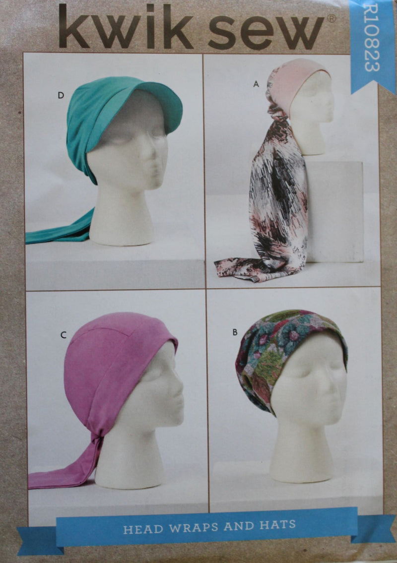 Kwik Sew R10823, Head Wraps, Hats, Uncut Sewing Pattern