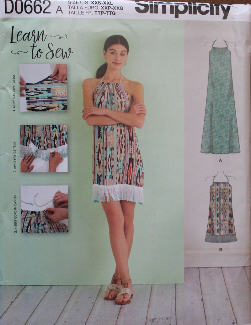 Simplcity D0662, Misses Dresses, Uncut Sewing Pattern