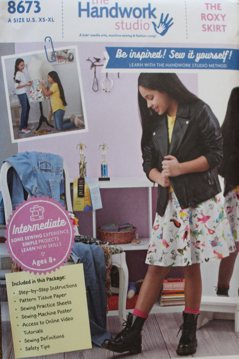 Simplicity 8673, Girls Skirts, Uncut Sewing Pattern