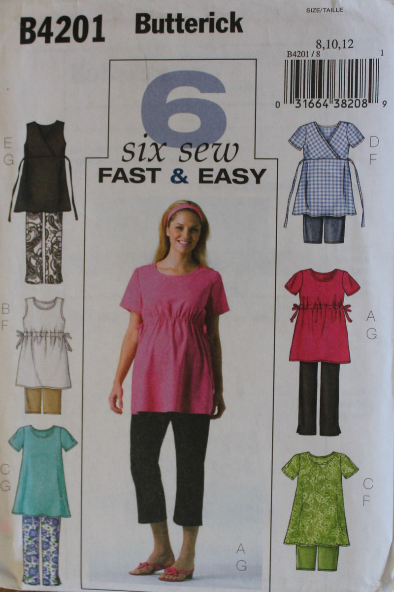 Butterick B4201, Misses Maternity Separates, Uncut Sewing Pattern