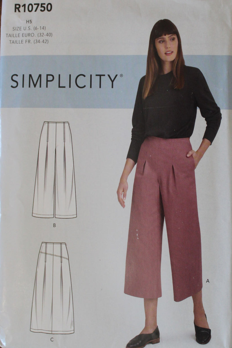 Simplicity R10750, Misses Pants, Skirt, Uncut Sewing Pattern