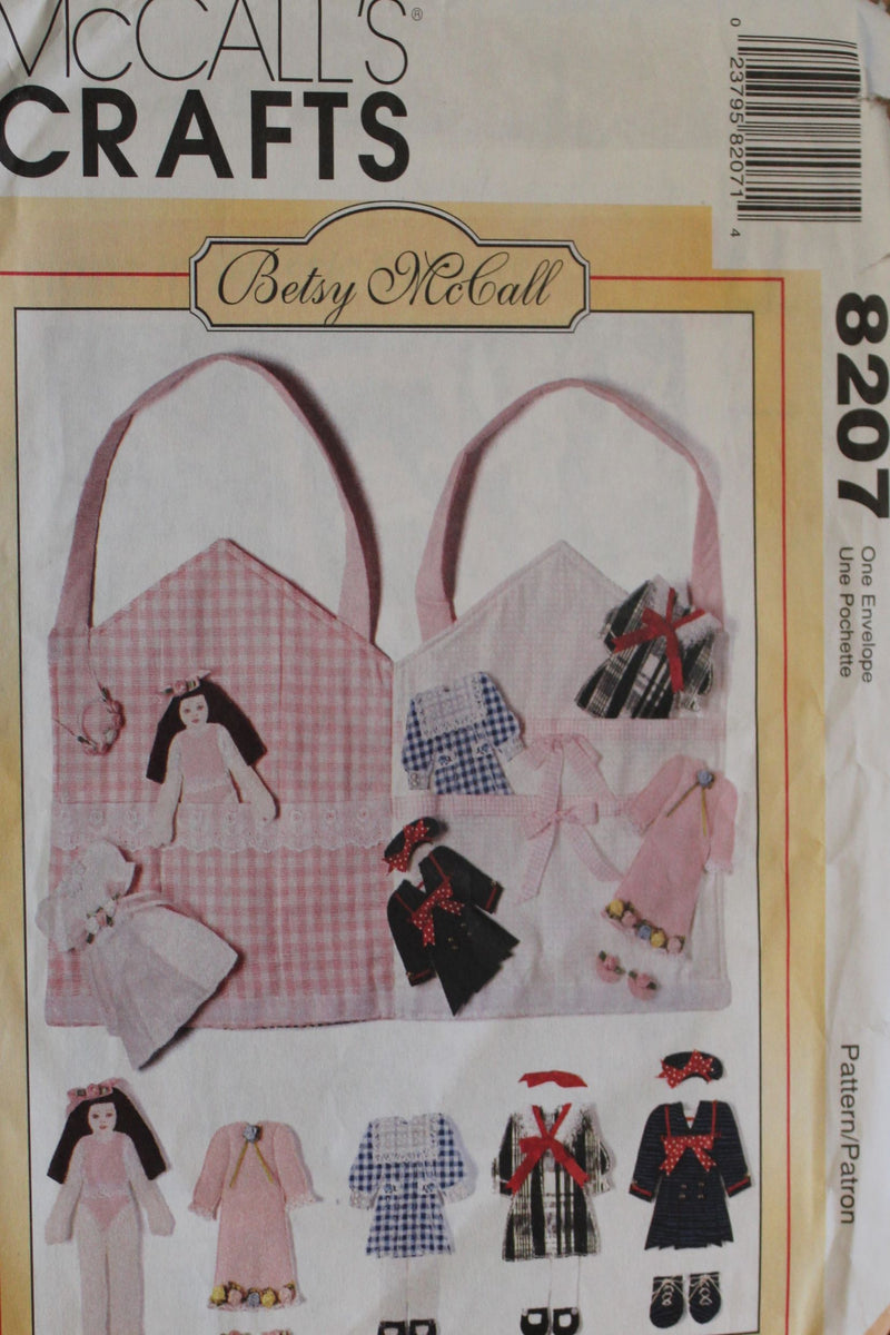 McCalls 8207, Dolls & Doll Clothing, Betsy McCalls, Uncut Sewing Pattern