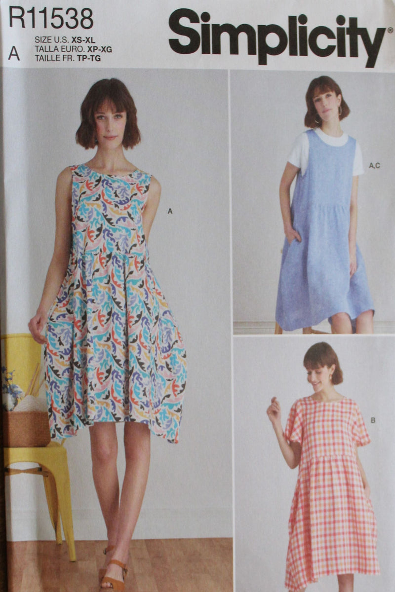 Simplicity R11538, Misses Dresses & Top, Uncut Sewing Pattern