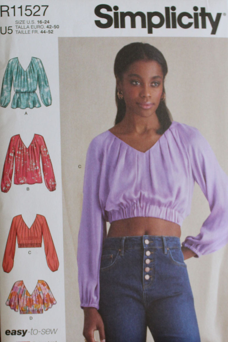 Simplicity R11527, Misses Tops, Uncut Sewing Pattern