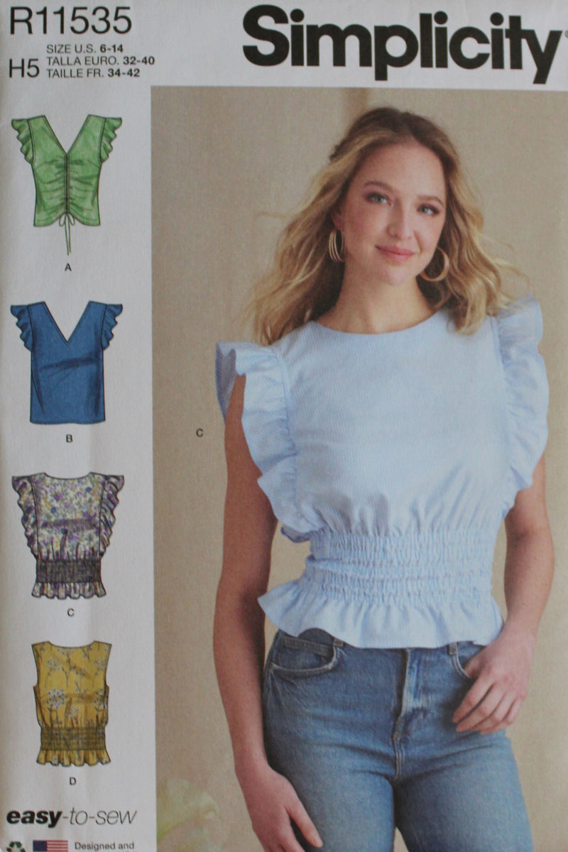 Simplicity R11535, Misses Tops, Uncut Sewing Pattern