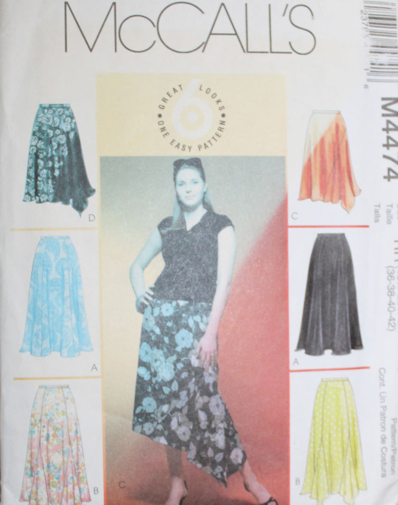 McCalls M4474, Misses Skirts, Uncut Sewing Pattern