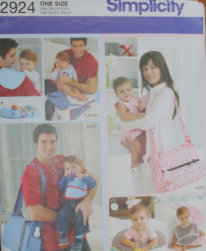 Simplicity 2924, Baby Accessories, Diaper Bags, Uncut Sewing Pattern