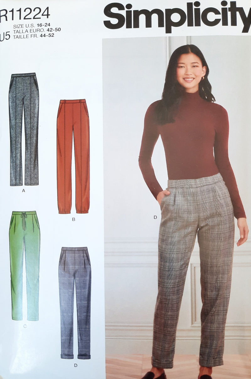 Buy Simplicity Sewing Pattern 8701 Pants Jeans, Long, Cropped, Plus Sizes  16 18 20 22 24, Winter Spring Casual Leisure Fashion Sportswear, UNCUT  Online in India - Etsy