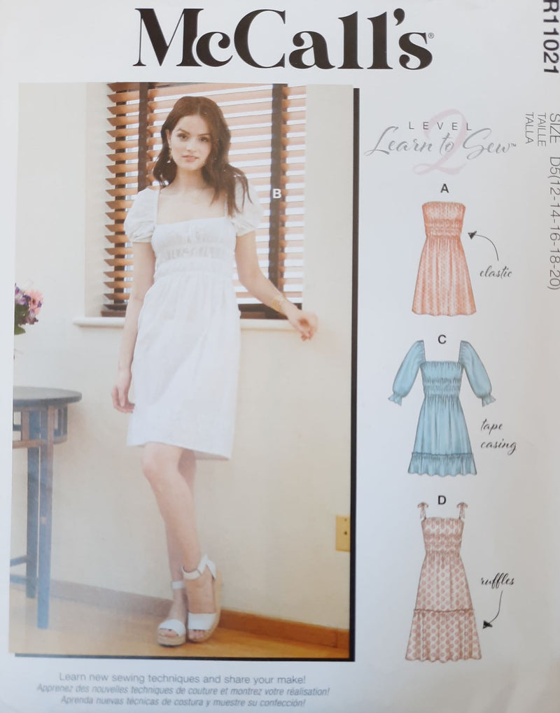 McCalls R11021, Misses Dresses, Uncut Sewing Pattern