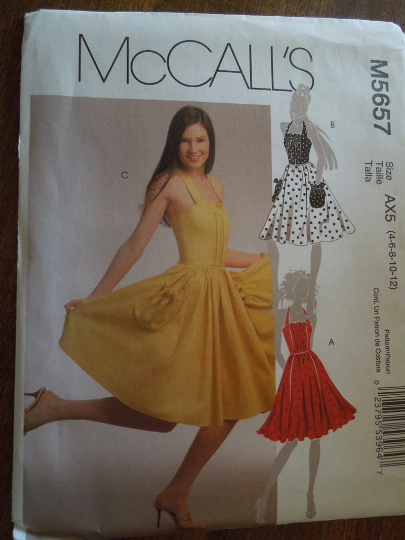 McCalls M5657, Misses, Dresses, Evening Wear, Sizes 4-12, UNCUT sewing pattern