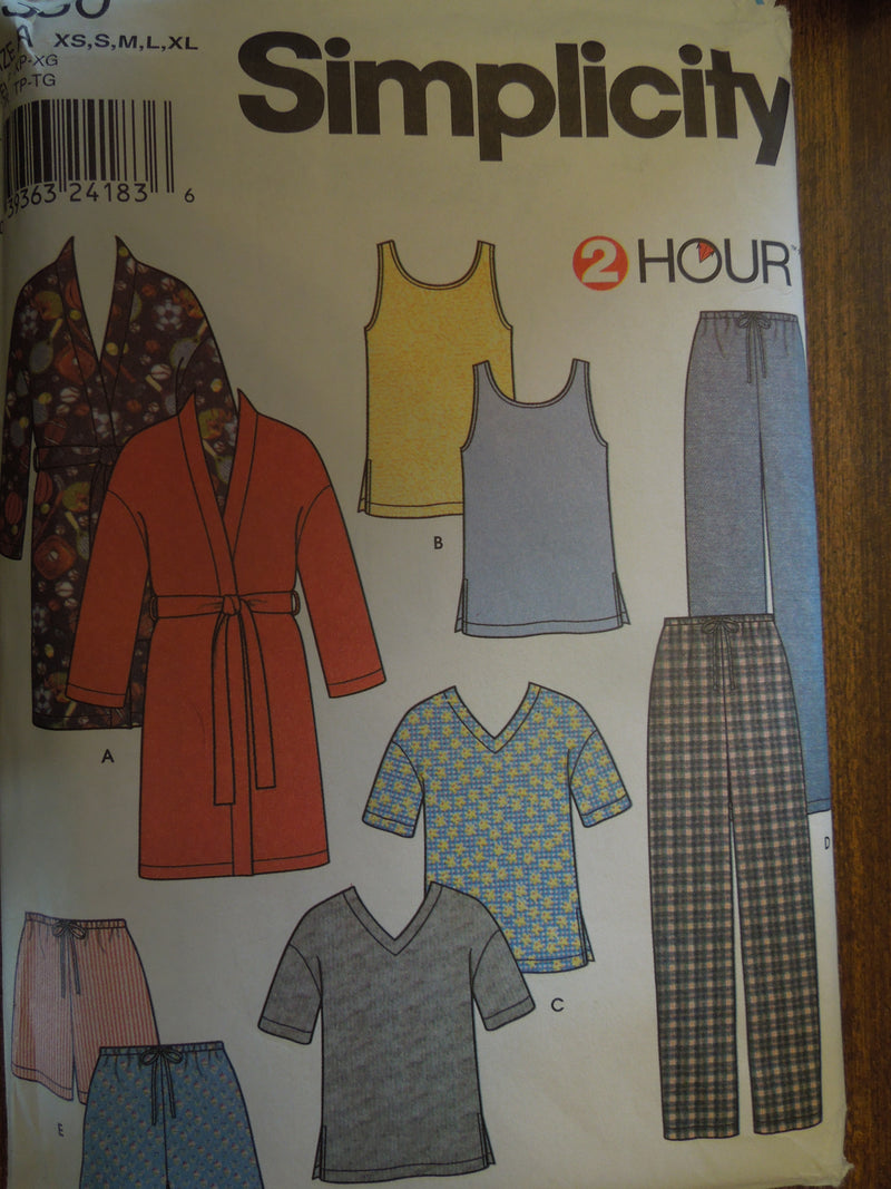 Simplicity 9330, Mens, Misses, Sleepwear, Robes, UNCUT sewing pattern