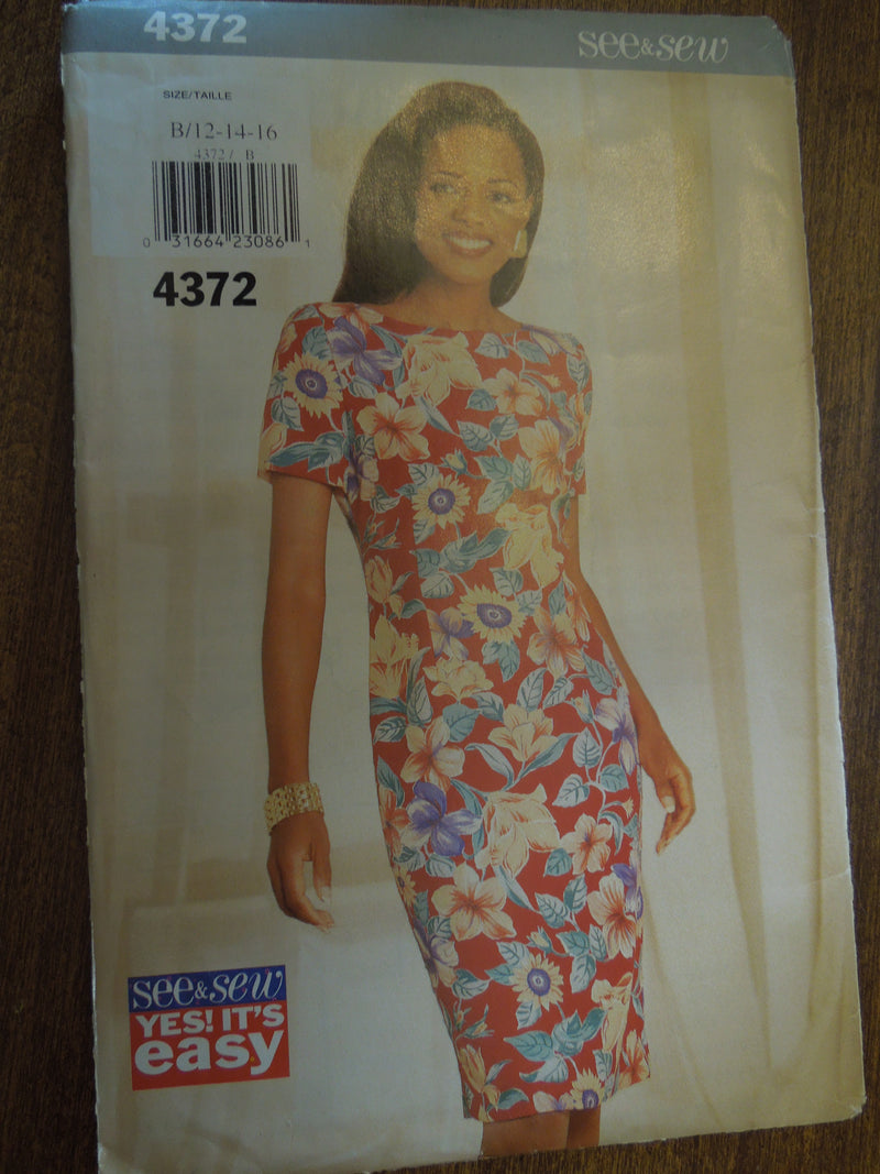 Butterick See and Sew 4372, Misses, Dresses, Petite, UNCUT sewing pattern, sale
