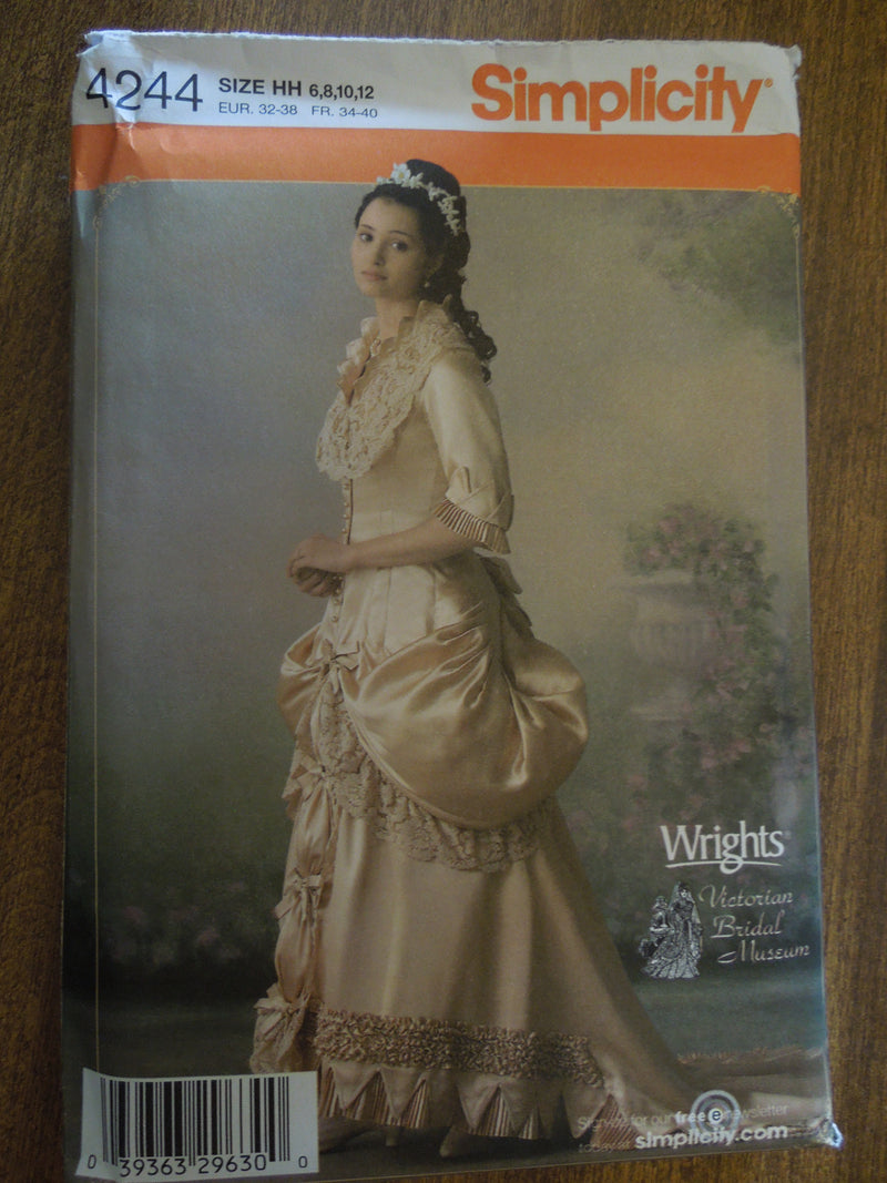 Simplicity 4244,MIsses, Victorian, Wedding Gown,UNCUT sewing pattern