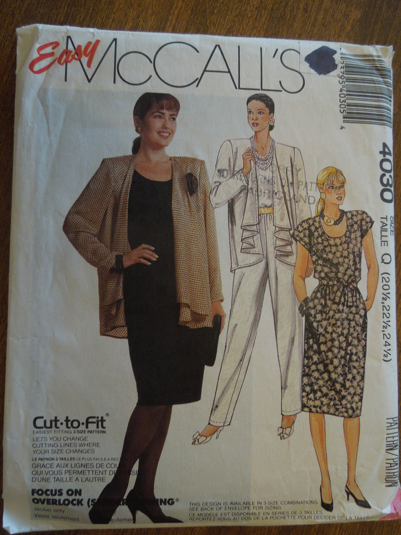 McCalls 4030, Misses, Separates, UNCUT Sewing Pattern