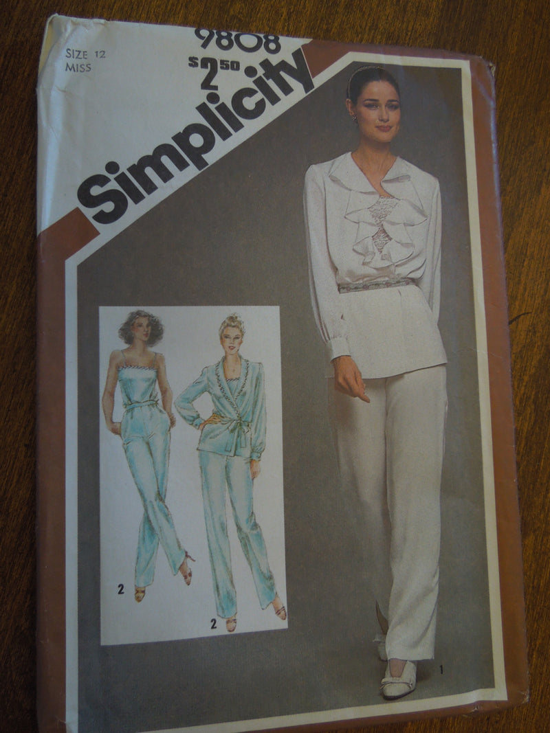 Simplicity 9808, Misses, Camisoles, Pants, Jackets, UNCUT sewing pattern