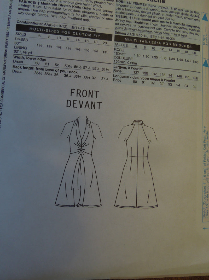Butterick B5352, Misses Dresses, Pullover UNCUT sewing pattern