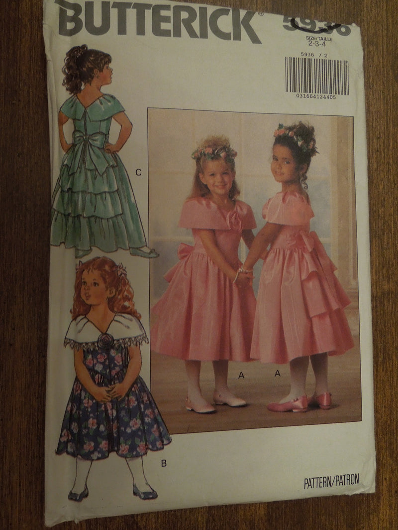 Butterick 5936, Childrens, Dresses, UNCUT sewing pattern
