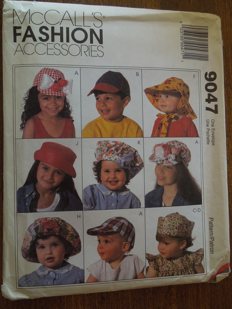 McCalls 9047, Childrens, Hats, Caps, UNCUT Sewing Pattern