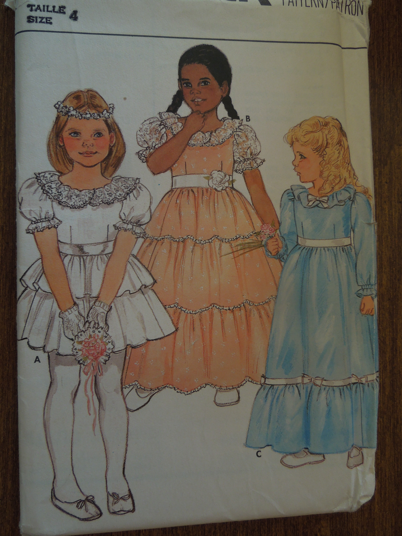 Butterick 6324, Girls, Dresses, Petticoats, Size 4, UNCUT sewing pattern