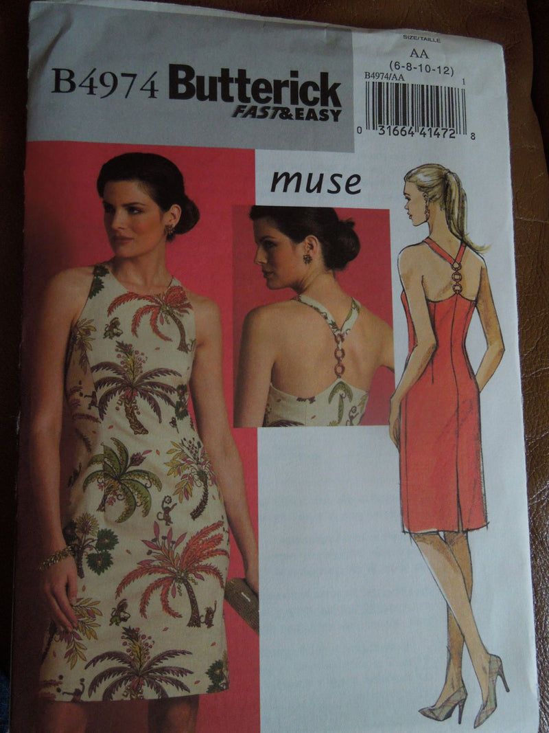 Butterick B4974,  Misses, Dresses, Evening Wear, Lined, UNCUT sewing pattern