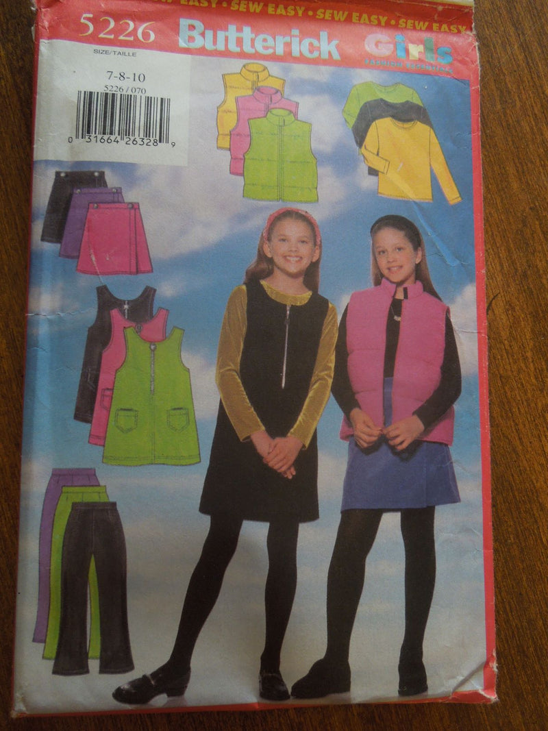 Butterick 5226, Childrens, Separates, Sewing Pattern