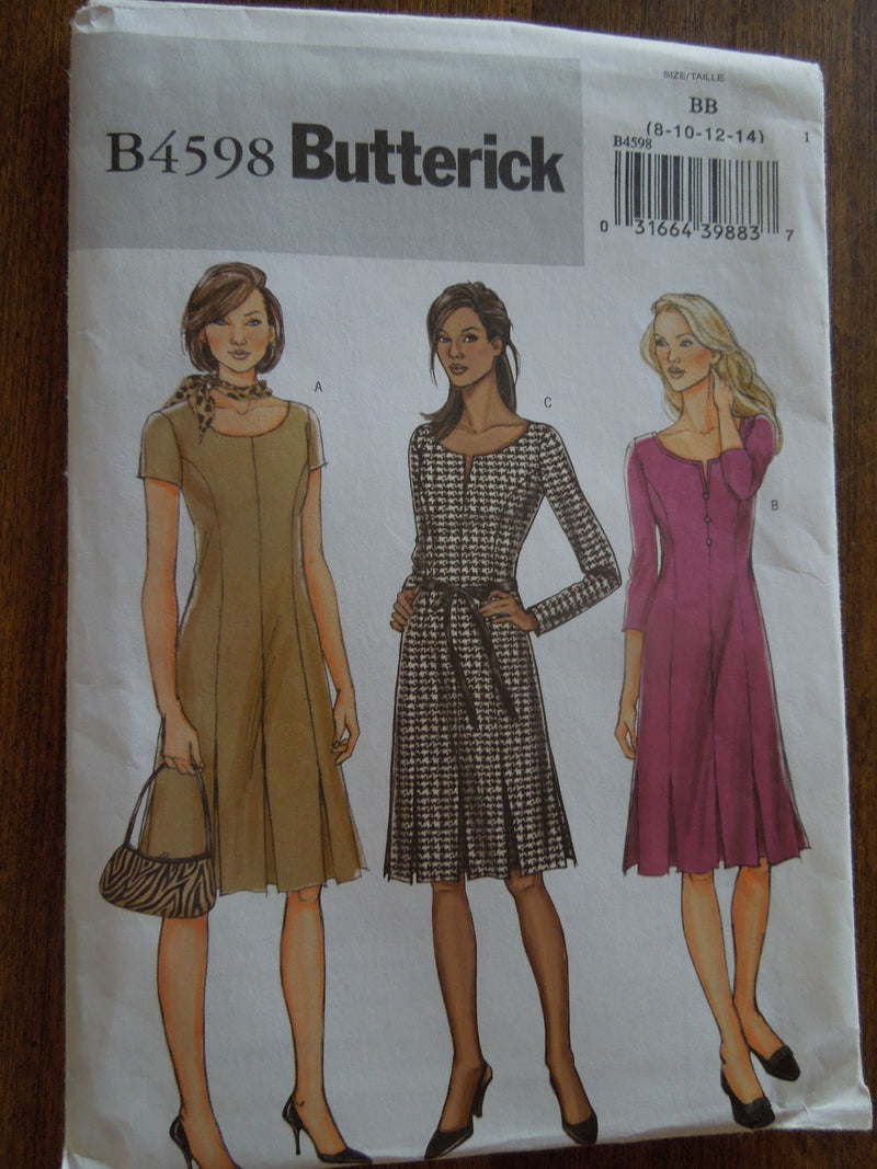 Butterick B4598, Misses, Dresses, Petite, Uncut Sewing Pattern