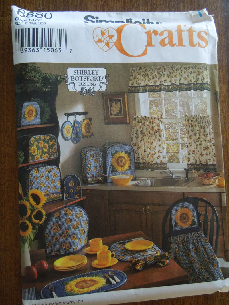 Simplicity 8880, window treatments, table linens, Uncut Sewing Pattern