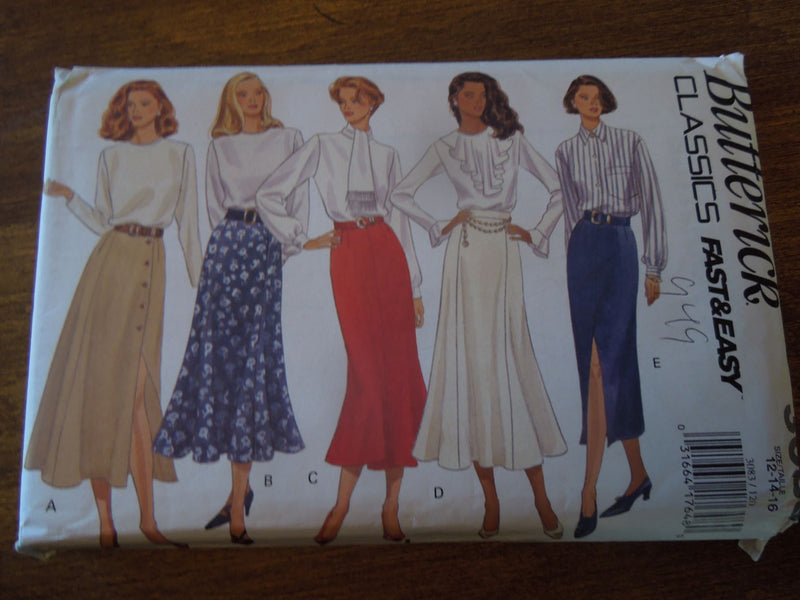Butterick 3083, Misses, Skirts, Petite, Uncut Sewing Pattern