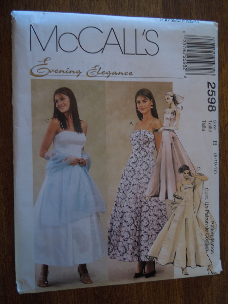McCalls 2598, Misses, Evening Wear, Formals, Uncut Sewing Pattern, Sz –  Stylesewwear.boutique