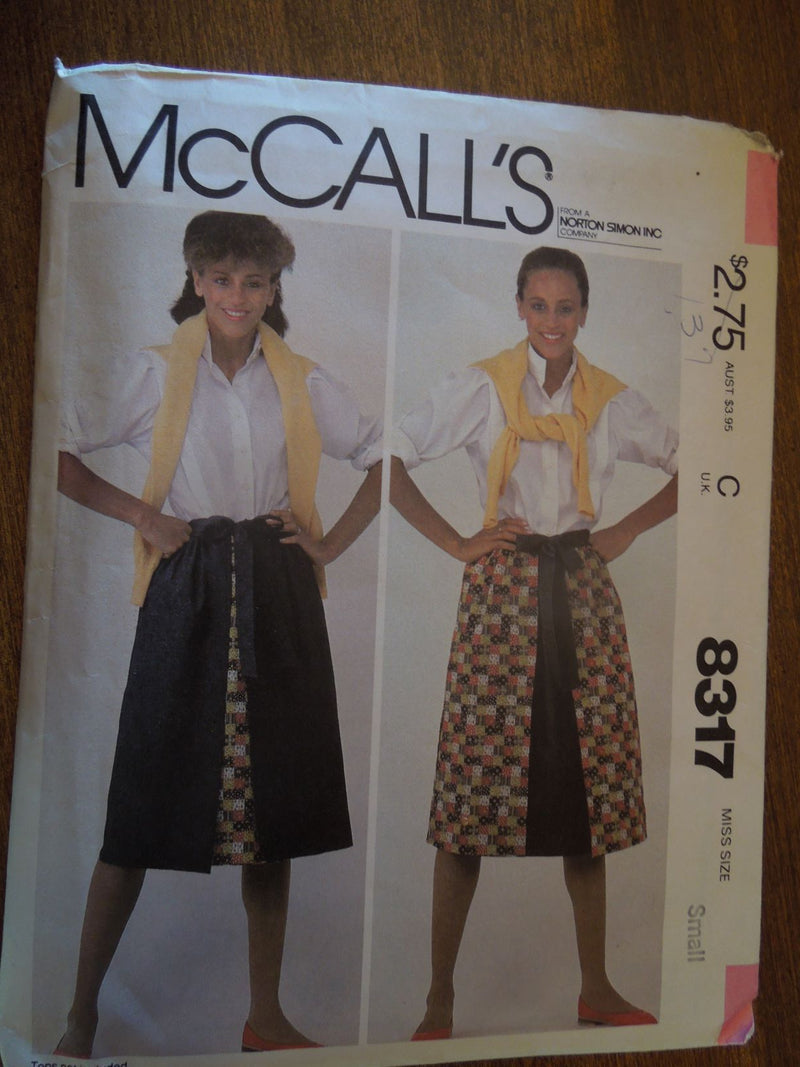 McCalls 8317, Misses, Skirts, Uncut Sewing Pattern