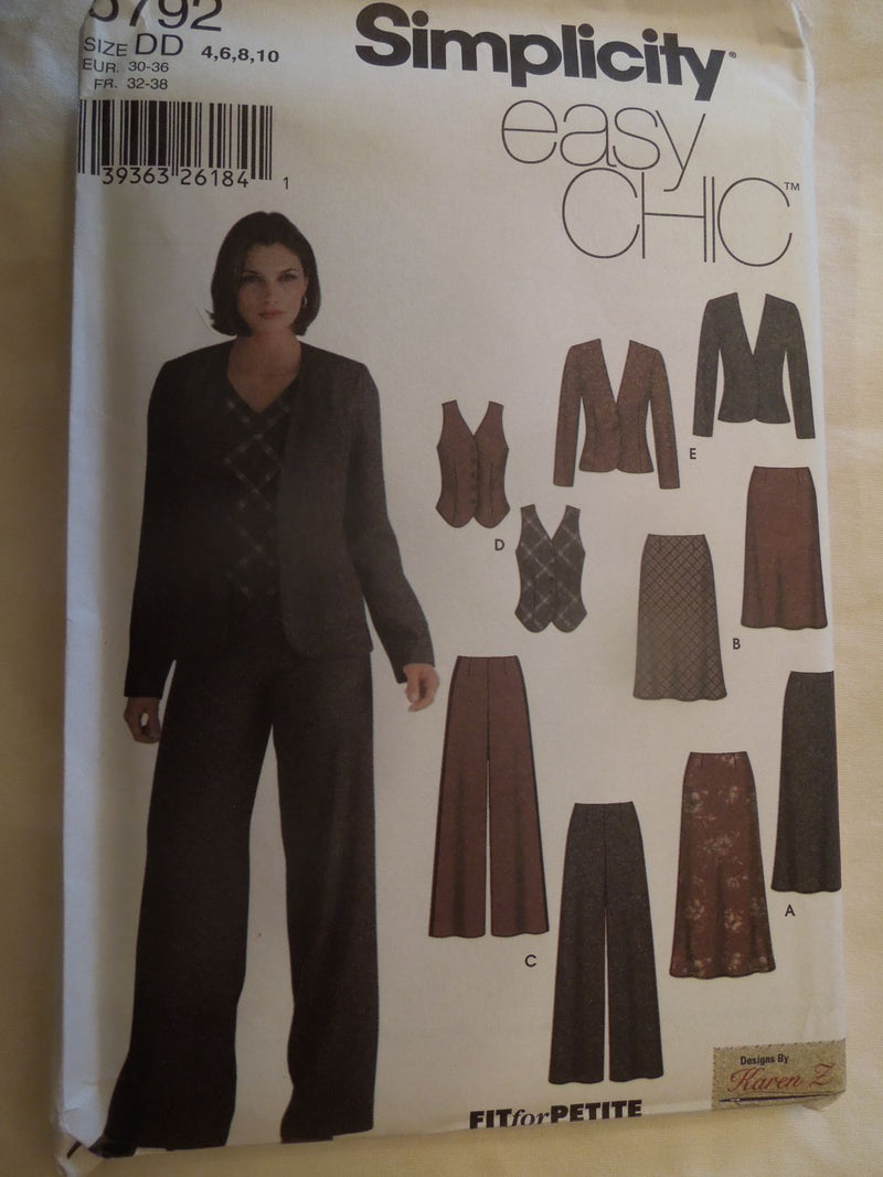 Simplicity 5792, Misses, Separates, Uncut Sewing Pattern