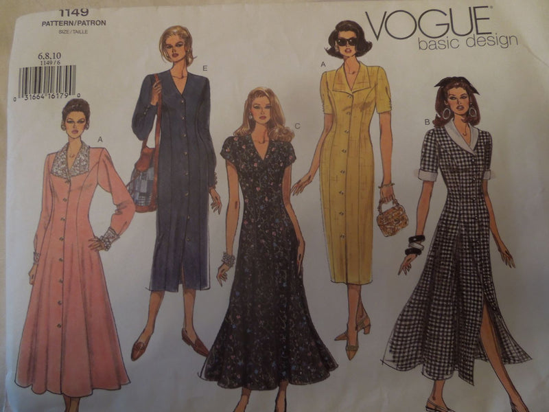 Vogue 1149, Misses Dress, Uncut Sewing Pattern