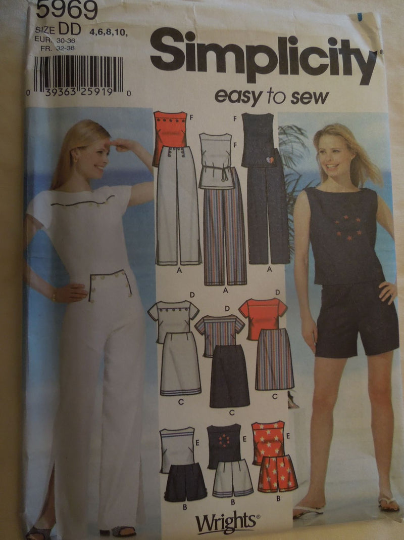 Simplicity 5969, Misses, Skirts, Pants, Jackets,  Uncut Sewing Pattern