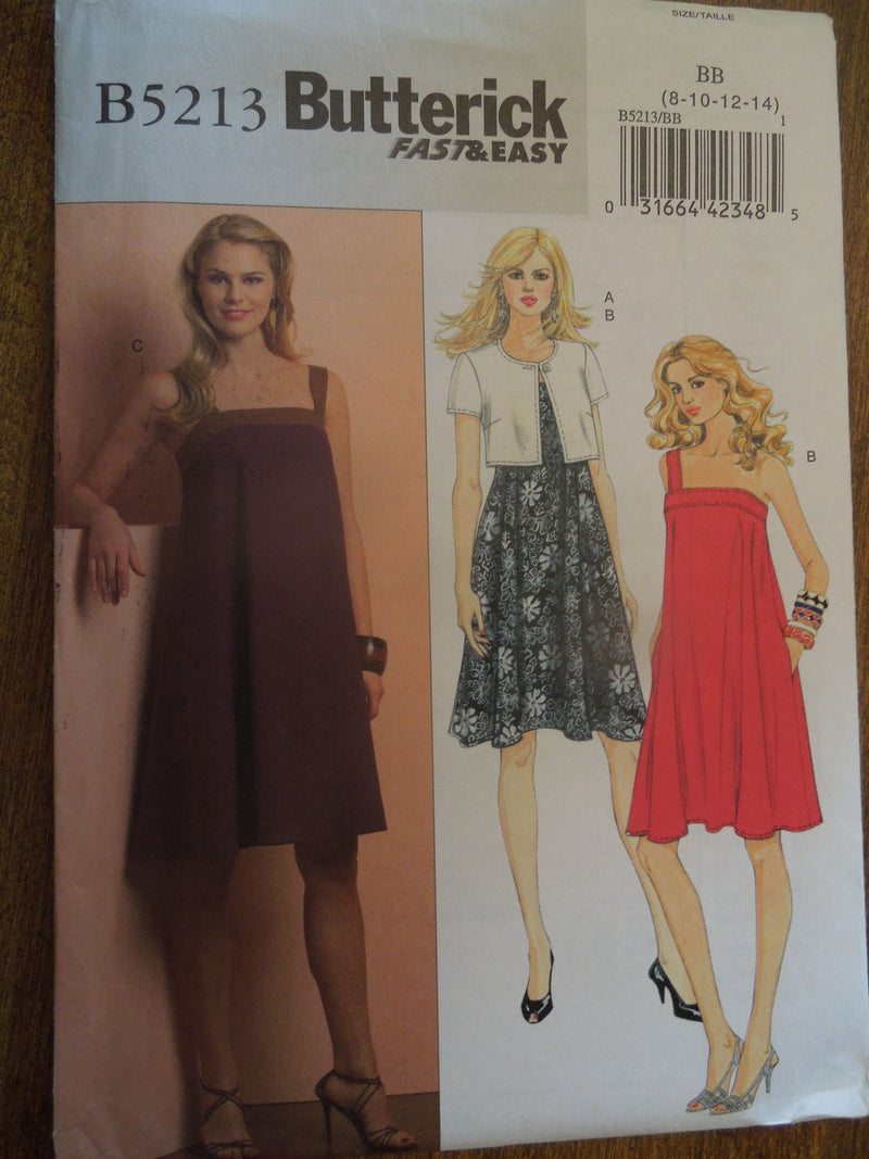Butterick B5213, Misses, Dresses, Jacket, Uncut Sewing Pattern