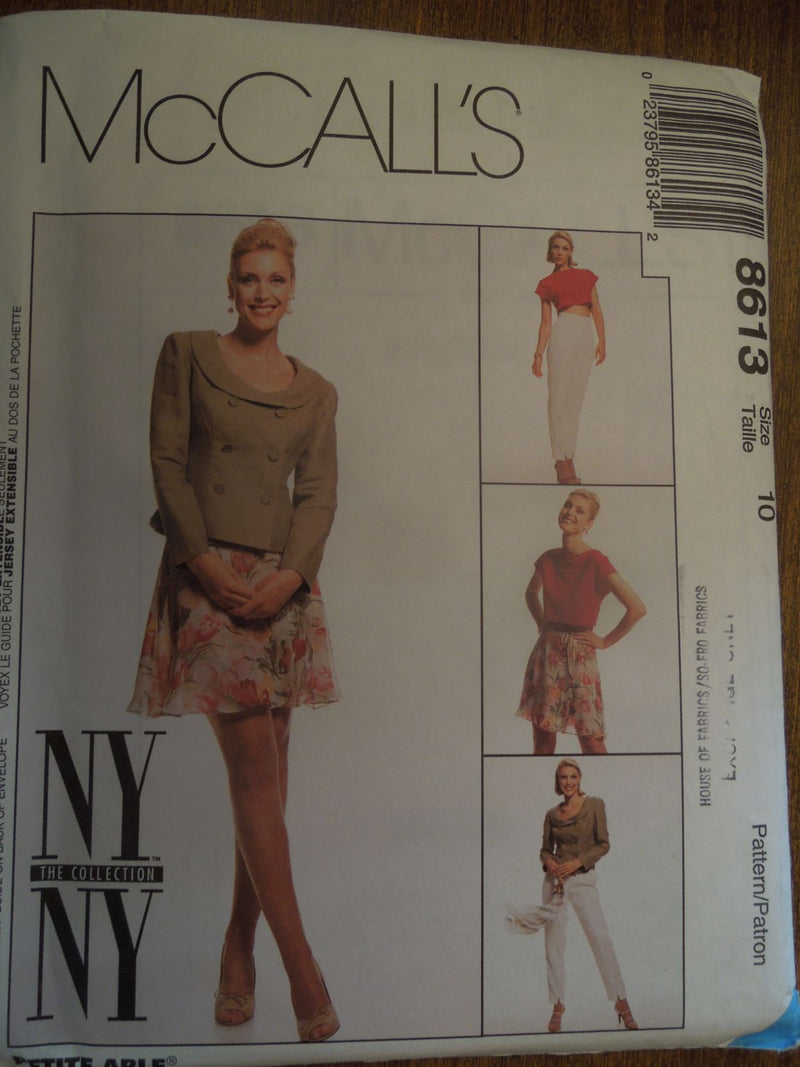 McCalls 8613, Misses, Separates, Petite,  Uncut Sewing Pattern