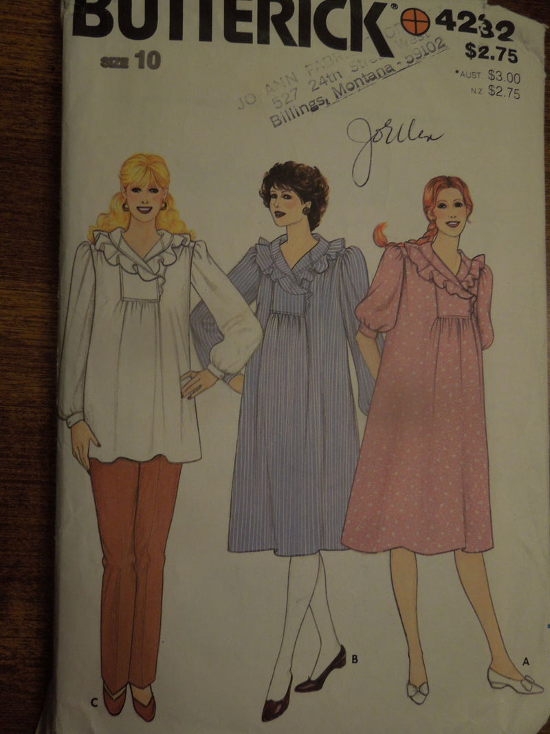 Butterick 4232, Misses, Dresses, Tops, Maternity, Sale, Sewing Pattern