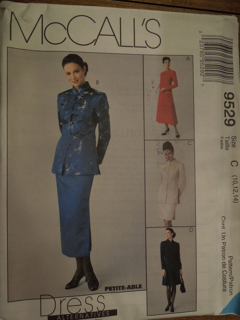 McCalls 9529, Misses Separates, Lined Dresses, Uncut Sewing Pattern