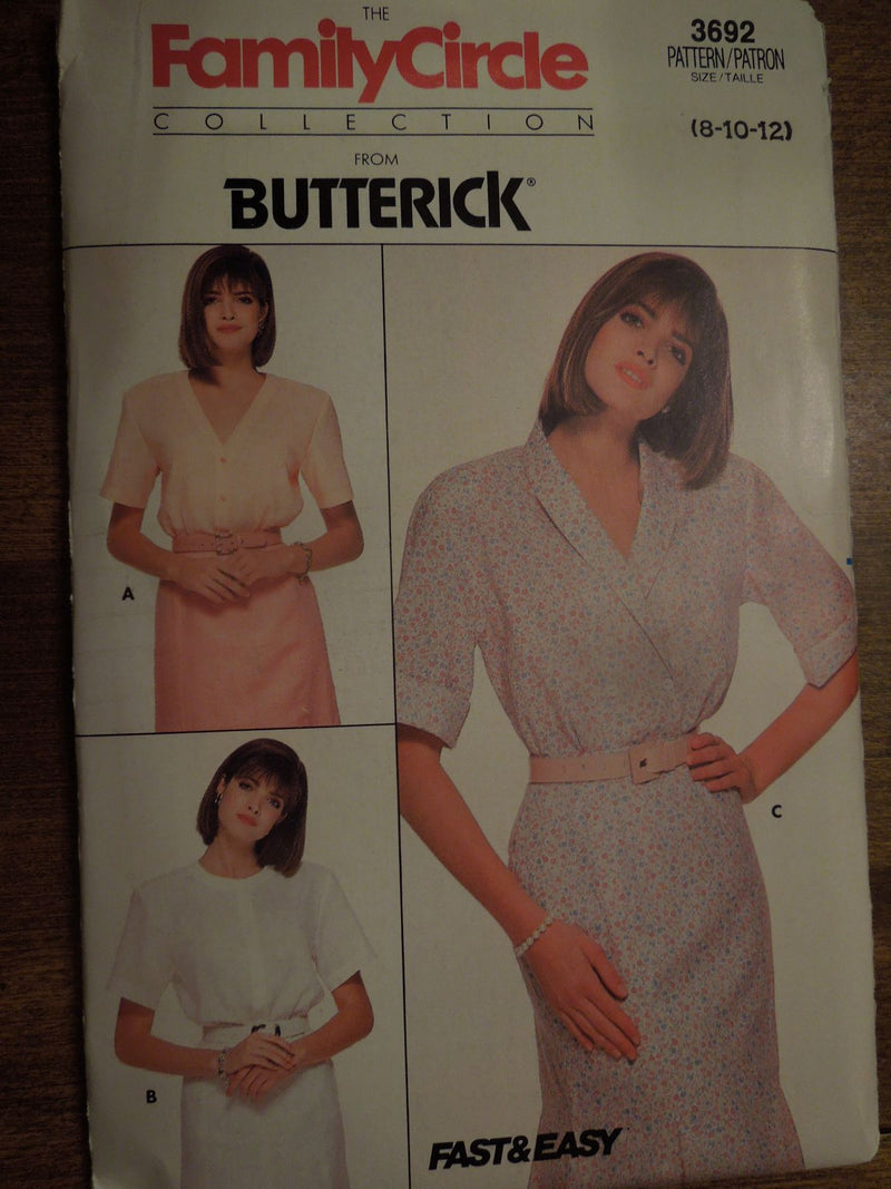 Butterick 3692, Misses, Blouses, Uncut Sewing Pattern