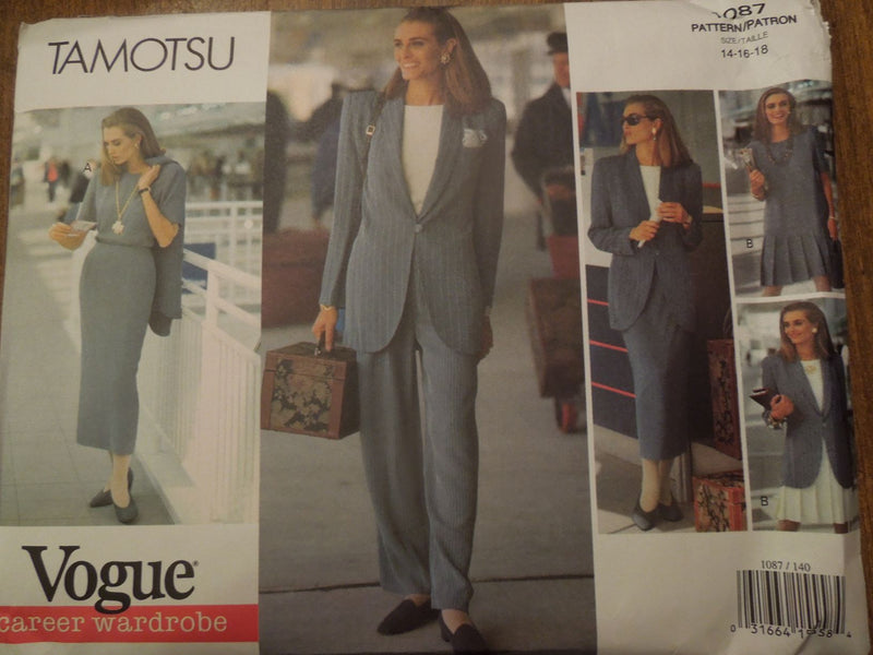 Vogue 1087, Misses, Separates, Jackets, Pants,  Uncut Sewing Pattern