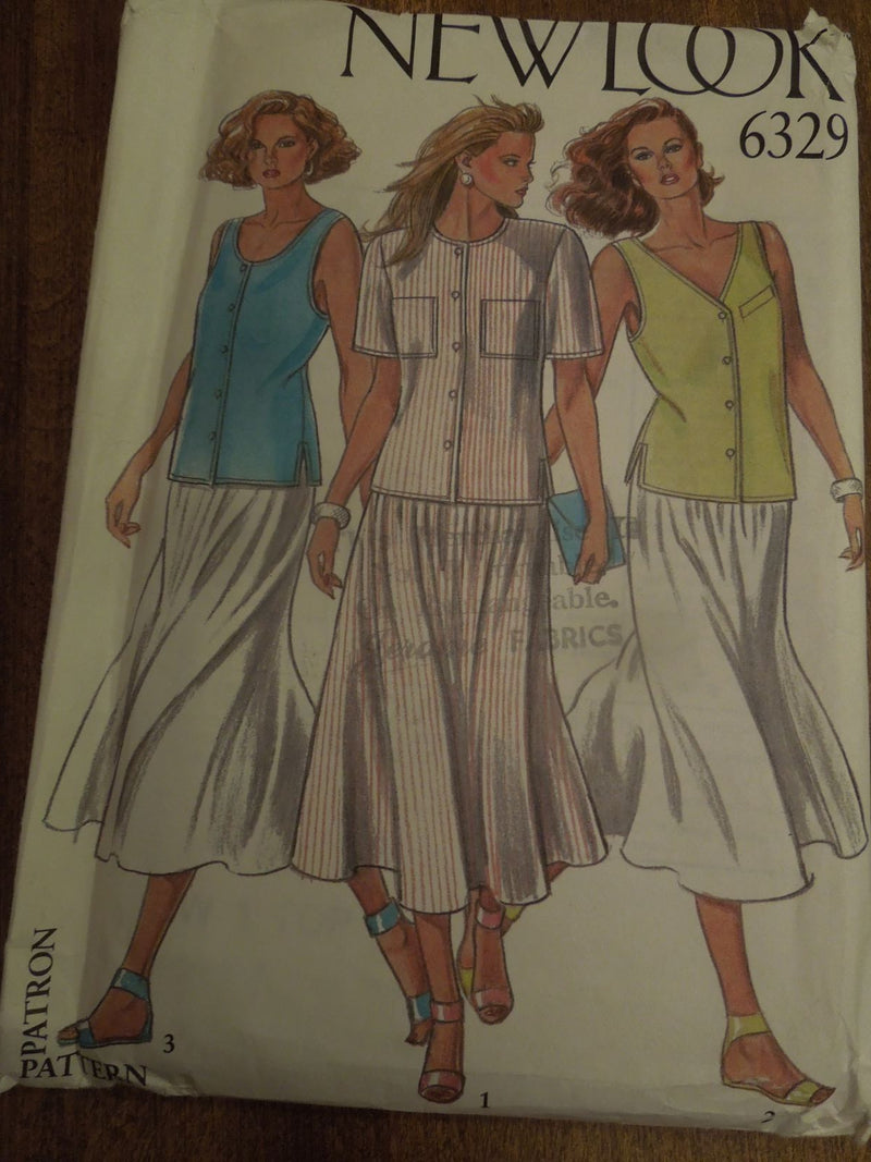 New Look 6329, Misses, Tops, Skirts, Uncut Sewing Pattern
