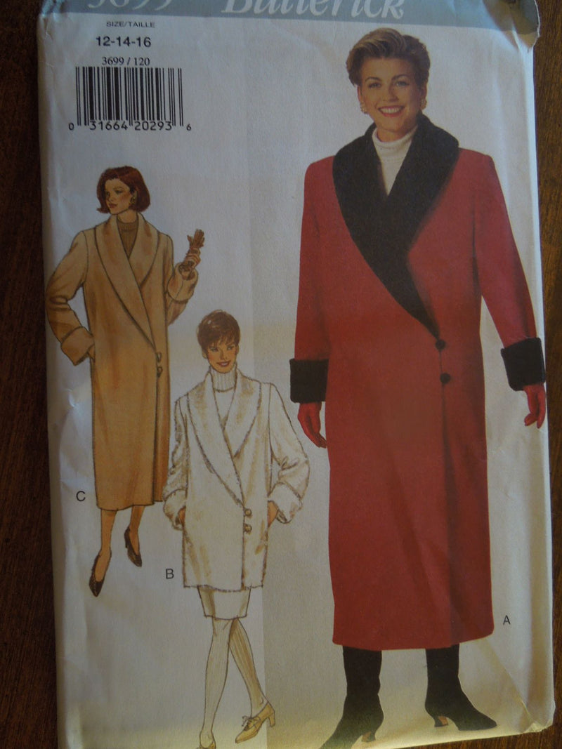 Butterick 3699, Misses, Coats, Straight Skirts, Uncut Sewing Pattern