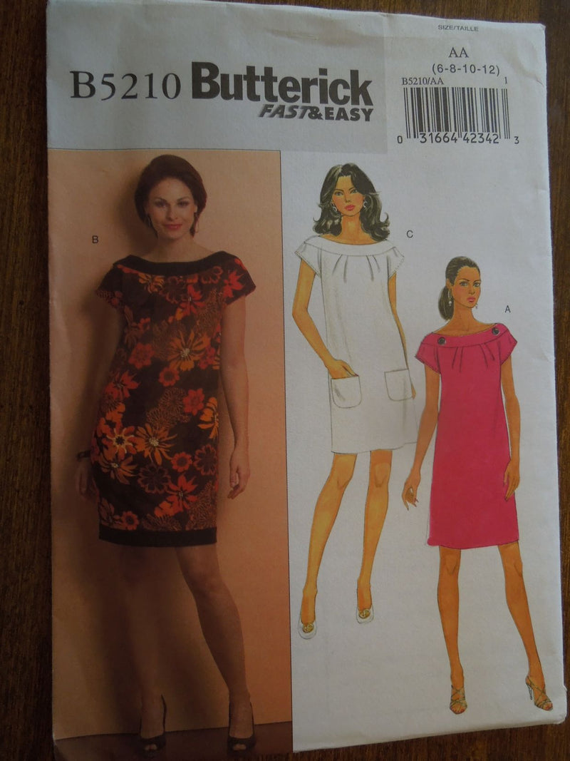 Butterick B5210, Misses, Dresses, Uncut Sewing Pattern