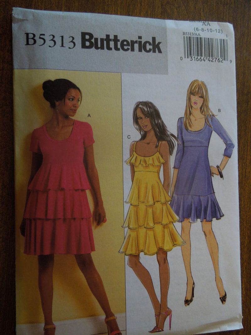 Butterick B5313, Misses Dresses,  Uncut Sewing Pattern