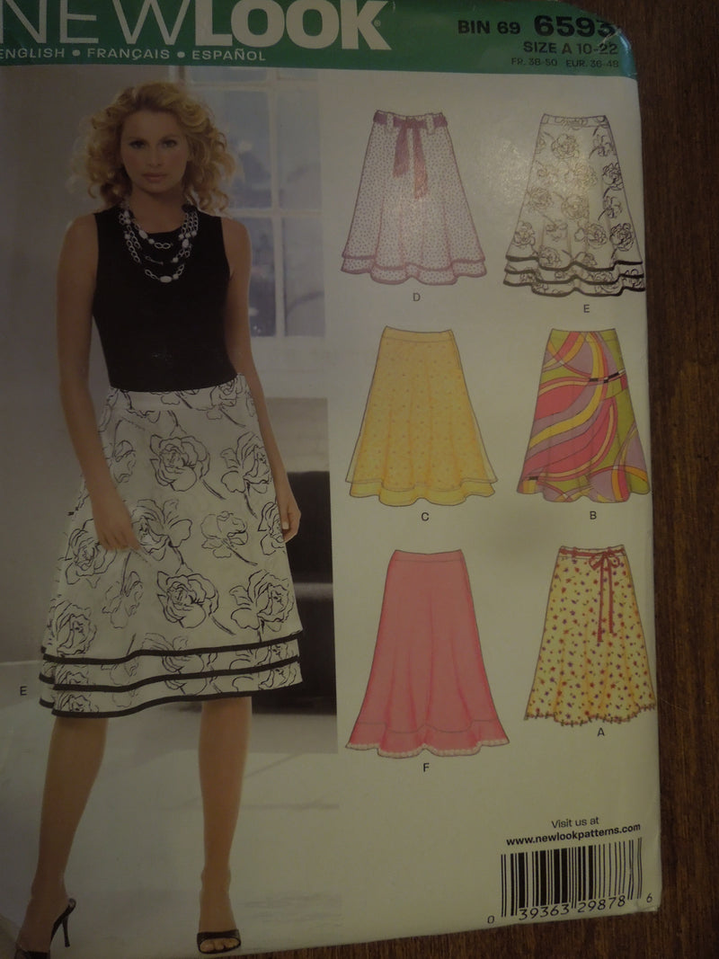 New Look 6593, Misses, Skirts, Uncut Sewing Pattern